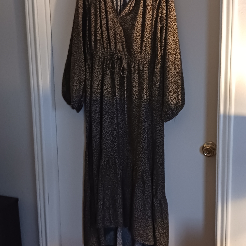 Elegant Black and Brown Women's Dress